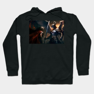 Battle between archangel Michael and Satan Hoodie